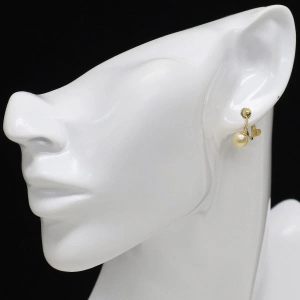 Tasaki Pearl K18YG Golden Akoya Pearl Earrings Diameter Approx. 6.3 mm - Auth fr - Image 3 of 4