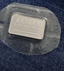Sealed 20 gram Geiger  Silver Bar .999 Fine, 125