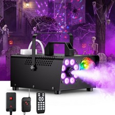 800W Halloween Fog Machine with 8 LEDs and Disco Light