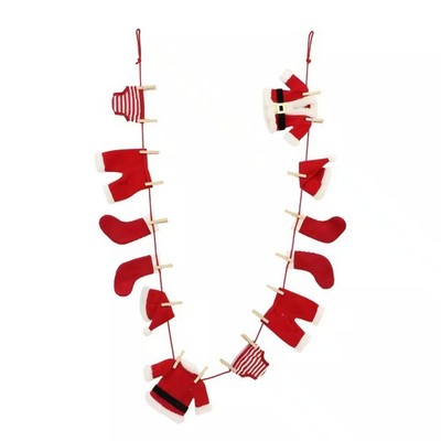 Ashland Brand Santa's Clothes Christmas Garland 6ft.