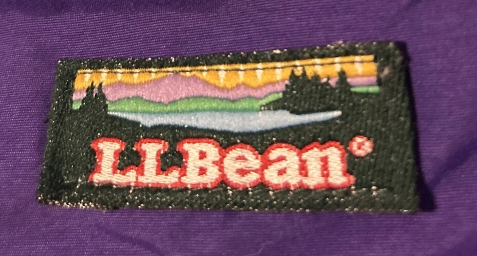 Vintage LL BEAN Jacket Women Large Purple Windbreaker 1/2 Zip Hooded Anorak USA - Image 4 of 4