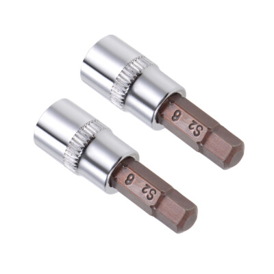 2 Stück 1/4-Zoll-Antrieb x 6 mm Sechskant-Bit-Steckschlüssel, S2- und Cr-V-Stahl