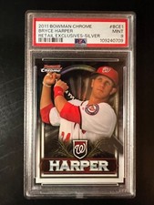 2011 Bowman Chrome Bryce Harper Exclusive #BCE1S Bryce Harper Silver MINT PSA 9