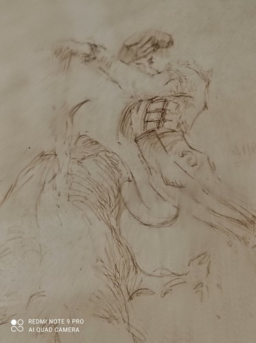 Ink drawing on paper 20th century / Bull Corrida / signature to identify - Picture 12 of 12