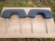 🌋 88-94 SILVERADO SIERRA C/K 1500 PAIR (2) Blue Bench Seat Headrest Vinyl