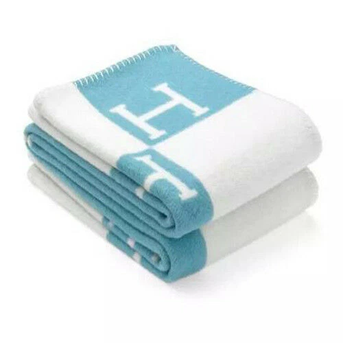 Hot Blanket Wool Cashmere Throw Plaid Blankets Shawl Aircraft Sofa  130*180 - Image 4 of 4