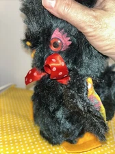 Vintage Gund MFG Co Stuff Black Chicken J. Swedlin Inc Rubber Beak PoseableWings