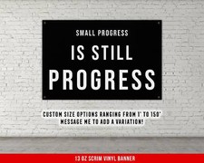 Motivational Fitness Progress Banner - Home Gym Wall Art