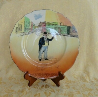 Royal Doulton Dickens Ware ''Cap'n Cuttle'' Rack Plate 10 1/4'' England