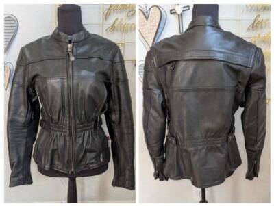 Xpert Performance Gear Womens Leather Made W/ Kevlar Motorcycle Jacket SZ SM