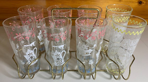 ヴィンテージ ミッドセンチュリー モダン ドリンクグラスキャリア Vintage Drink Caddy | eBay