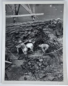 1933  Original Press Photo Rare Construction Of Brooklyn Bridge
