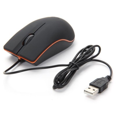 USB 3D Wired Optical Mini Mouse Mice For PC Laptop Computers black