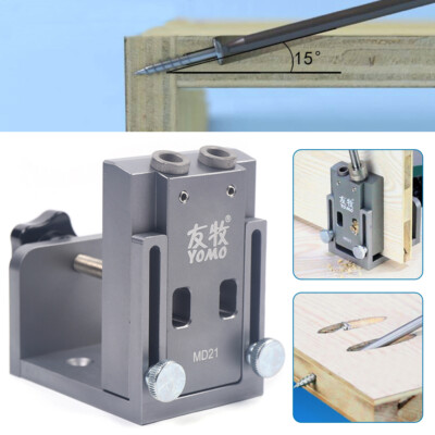 Bohrvorrichtung Mini Hole Jig Kit Taschenloch Holzbearbeitung Werkzeuge m/Bohrer
