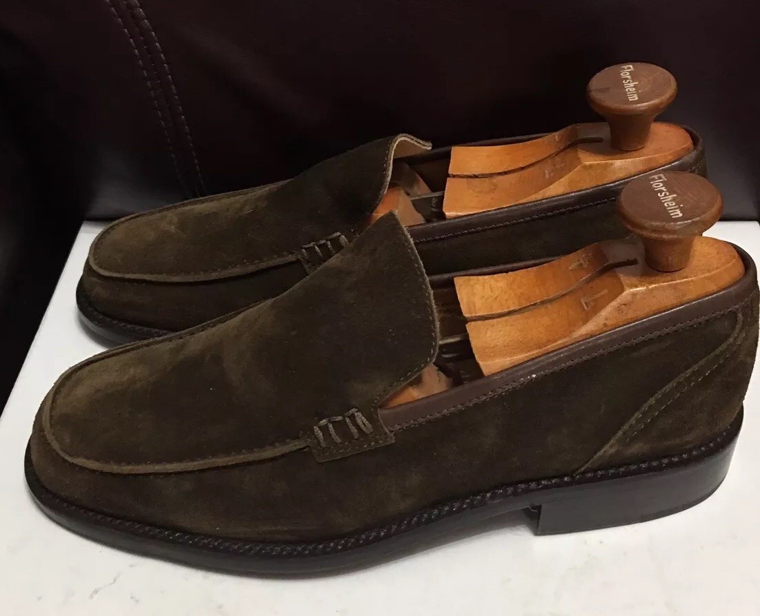 Bachrach Men 12 Brown Suede Driving Loafers Moc Toe Slip‑On Casual Resort Shoes Step into Coastal Ease: The Turbach Suede Clog Sandal by  main image 4