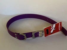 NWT PREMIUM RED DINGO Waterproof PVC Dog Collar 18-20" Neck Purple