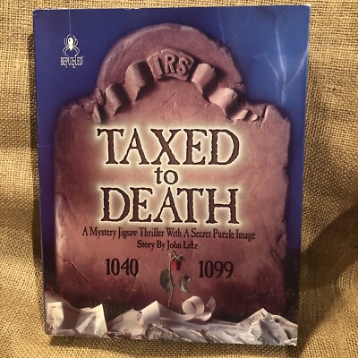 Taxed to Death A Mystery Jigsaw Thriller With A Secret Puzzle Image 1000 Piece 