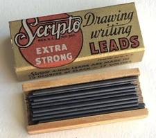 Vintage Scripto Mechanical Pencil Lead HB Medium 1.18mm NOS 24 Pack USA