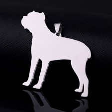 Stainless Steel Cane Corso Italian Mastiff Pet Dog Head Charm Pendant Necklace