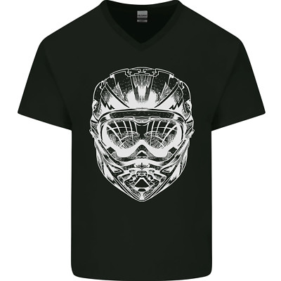 Downhill Mountain Biking Helm DH MTB Herren V-Neck Baumwolle Maglietta