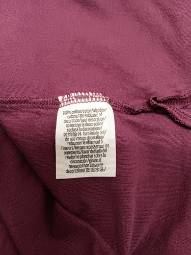 T-shirt manica lunga ROSA by Victorias Secret media nera viola logo davanti dietro - Foto 11 di 14