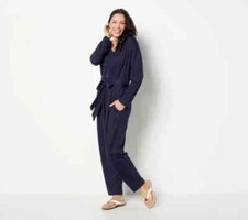 Carole Hochman Marshmallow Jersey Jumpsuit Maritime Navy X-Large A452012
