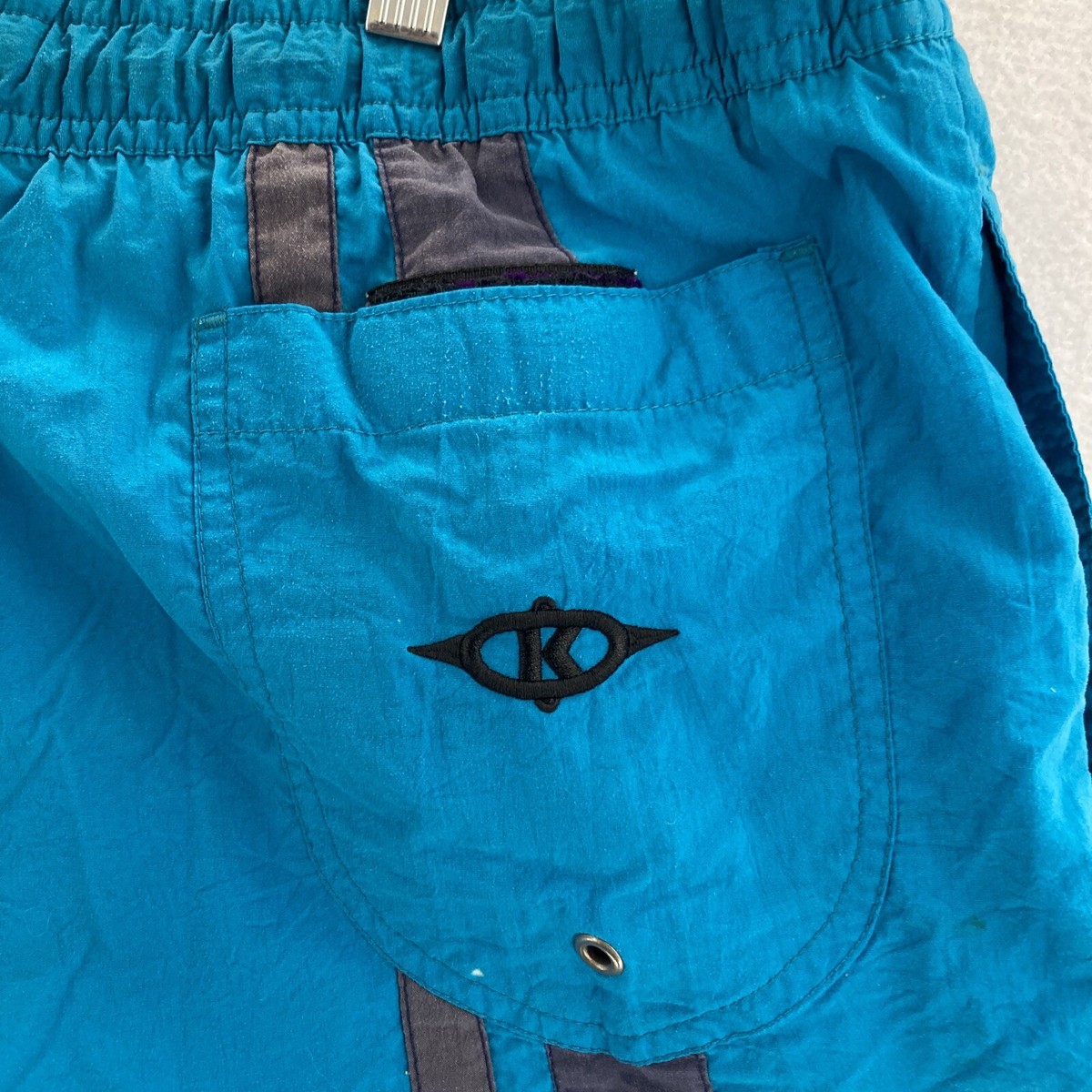 VTG Killer Loop Shorts Mens 36 Turquoise W/Black 90s Surf