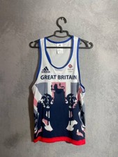 GB UK Great Britain Jersey Sleeveless Olympic Games Shirt Adidas 2016 34 36  XS