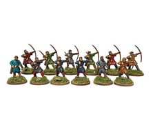 LIGHT DARK AGE VIKING/SAXON ARCHERS 12 28mm painted historical wargame SAGA