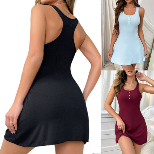 Women Lady Lingerie Tank Dress Underwear Babydoll Nightwear Sleepwear - Picture 5 of 48