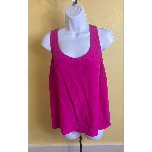 Lilly Pulitzer 100% Silk Sleeveless Pink Tank Top Size Medium