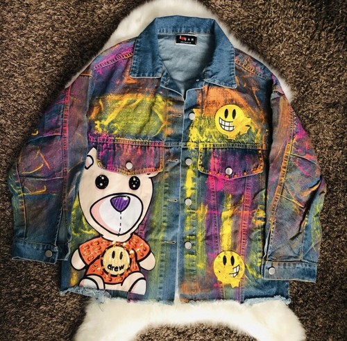 Kawaii Bear Oversized Denim Jacket | eBay