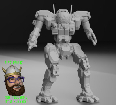 VL-2T Vulcan Alternate Mech Model For Battletech 6mm-10mm-15mm