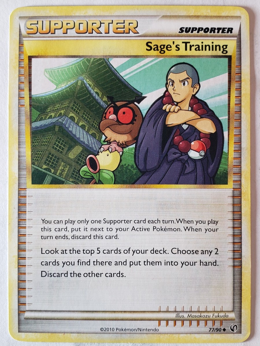 Sage's Training 77/90 VLP / NM - Undaunted Pokemon Card - Masakazu Fukuda Art Sage's Training 77/90 VLP / NM - Undaunted Pokemon Card - Masakazu Fukuda Art