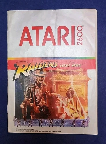 VINTAGE 1982 ATARI 2600 RAIDERS OF THE LOST ARK INSTRUCTIONS