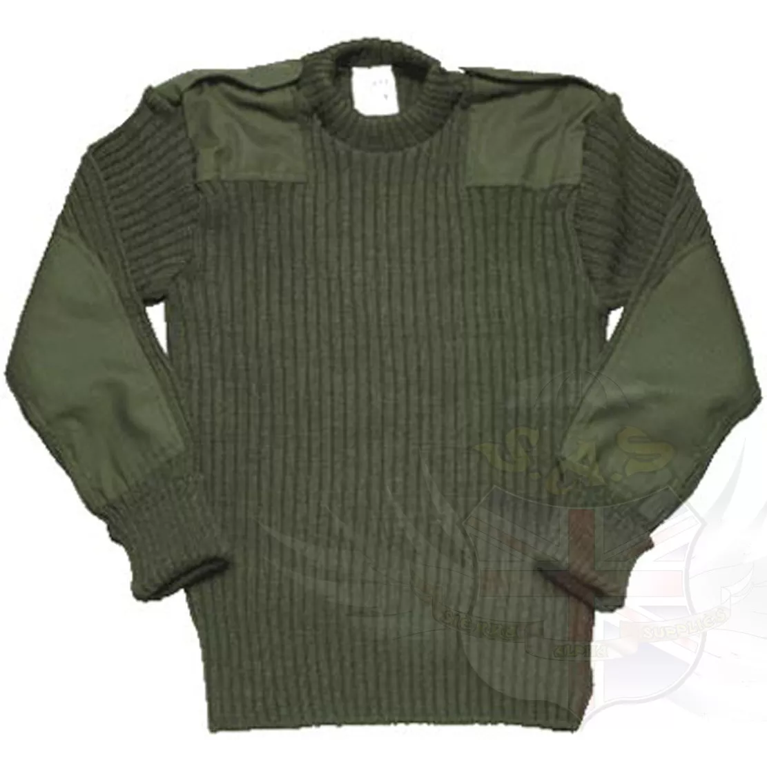 British Army Surplus Issue Olive Green Combat Jumper Woolly Pullover Crew Neck