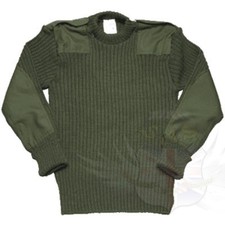 Combat Jumper, Woolly Pullover, Crew neck, Olive Green Army Surplus Issue