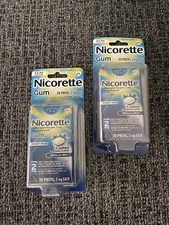 Nicorette Gum 2mg White Ice Mint 20 Pieces x 2 Exp 05/2026 New