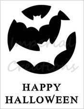 FULL MOON BATS Halloween Holiday 8.5 x 11 Stencil Plastic Sheet NEW S193