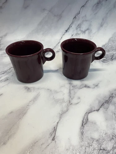 Fiesta USA Purple Plum Coffee Mug HLC Cups Ring Handle Fiesta Ware (2)