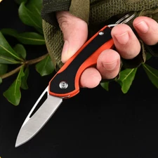 Mini G10 Pocket Folding Blade Knife Outdoor Camping Survival EDC Keychain Knife