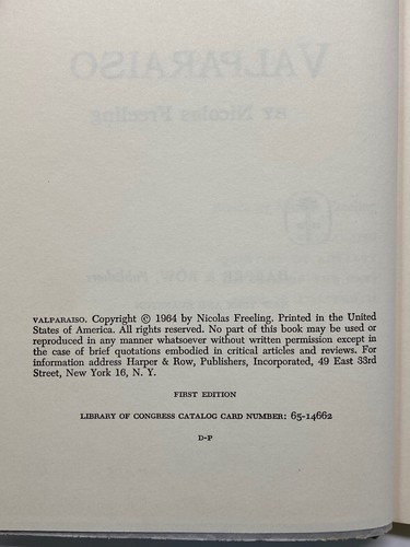 Nicolas Freeling - Valparaiso - 1st 1st HCDJ - Suspense / Sailing / Boats - Picture 4 of 4