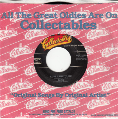 DION - LOVE CAME TO ME/SANDY - MINT REISSUE 45 - UNPLAYED NEW