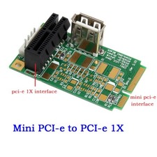 Mini PCIe To PCI express 1x slot adapter riser card PCI-e test tool Power Supply