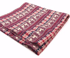  95 Bar Iii Men Red Blue Reindeer Classic Handkerchief Dress Suit Pocket Square