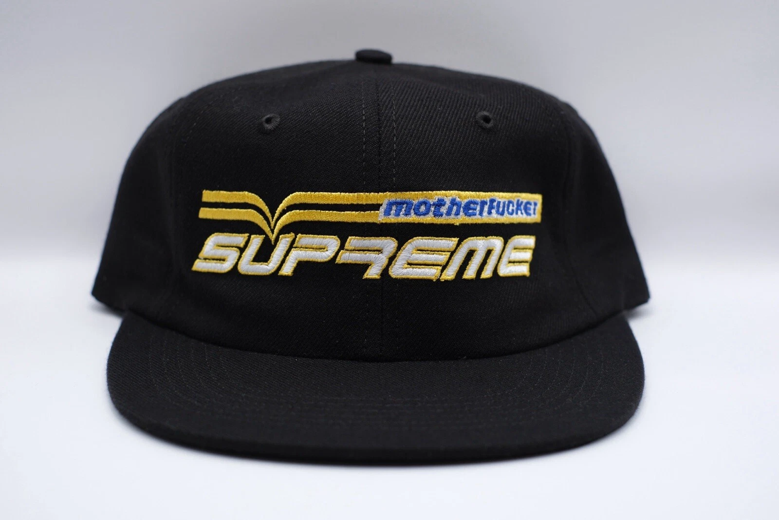 SUPREME SS19 MOTHER 6 PANEL HAT BLACK BRAND NEW JORDAN KOBE BOX LOGO DUNK