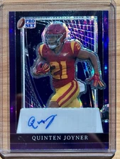 Quinten Joyner 2024 Leaf Pro Set Rookie Purple Crystals Auto 3/7 Texas Tech