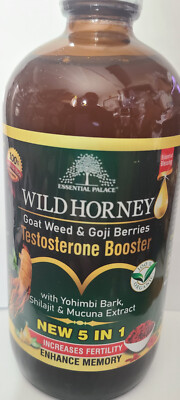 Organic Wild Horney Testosterone Booster, Enhances Fertility 5 IN 1 16 OZ
