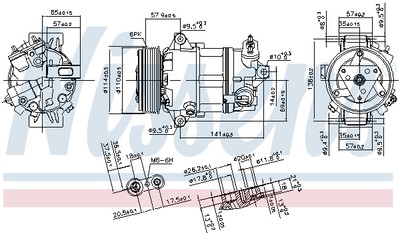 NISSENS 890056 Kompressor, Klimaanlage für ALFA ROMEO,FIAT