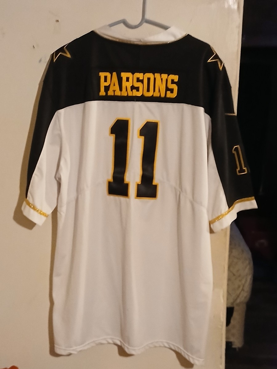 Nike Men's Micah Parsons White, Black, Gold XXXL #11 Dallas Cowboys Jersey